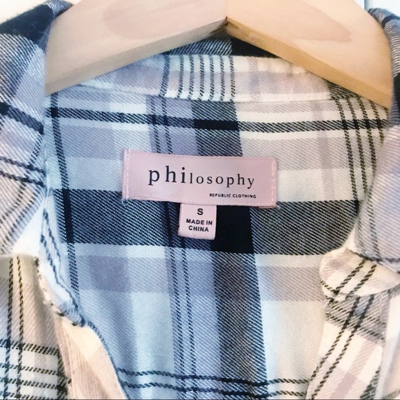 Philosophy Button Down Rails Plaid Top - Picture 2 of 2